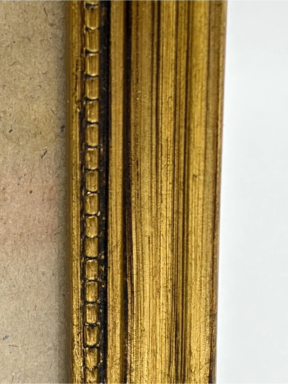 Vintage, Fetco Int. Inc., Frame, Wooden, Brass Color, 3 x 4.75 with Glass
